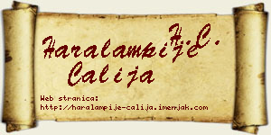 Haralampije Čalija vizit kartica
